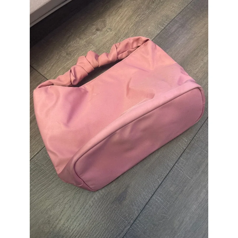 Stoney Clover Lane Scrunch Handle Purse‎ Mauve Pink Nylon